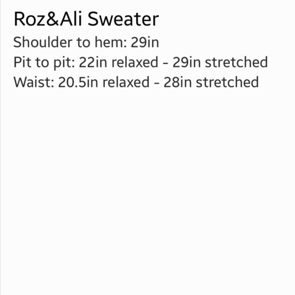 ROZ & ALI Half Sleeve Black Knit Sweater Blouse Metallic Jaquard Filagree Front - Picture 13 of 14